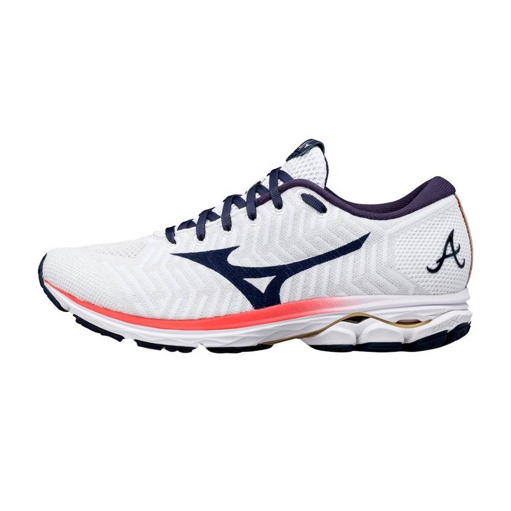 Sapatilhas Running Mizuno Chop On WAVEKNIT™ R2 - Homem - Branco/Azul Marinho - QTWYZ9613